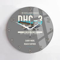 Thumbnail for DHC-3 Otter design on gray no frame wall clock