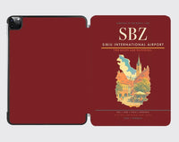 Thumbnail for Sibiu International Airport (SBZ) design on dark red ipad tablet case