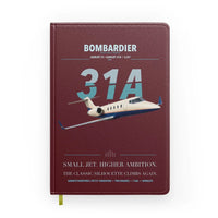 Thumbnail for Bombardier Learjet 31A design on dark red notebook