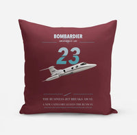 Thumbnail for Bombardier Learjet 23 design on dark red pillow