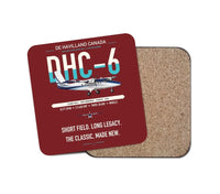 Thumbnail for DHC-6 Twin Otter Classic 300-G design on dark red 1 piece coaster