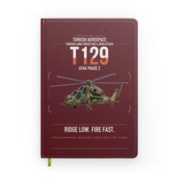 Thumbnail for Turkish Aerospace T129 ATAK Phase 2 design on dark red notebook