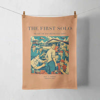 Thumbnail for VINTAGE G4144 - The First Solo - Designed Towels design on orange