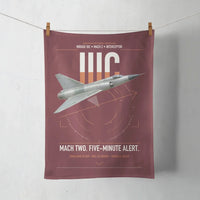 Thumbnail for Dassault Mirage IIIC design on dark red towel