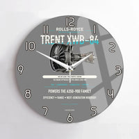 Thumbnail for TRENT XWB-84 design on gray no frame wall clock