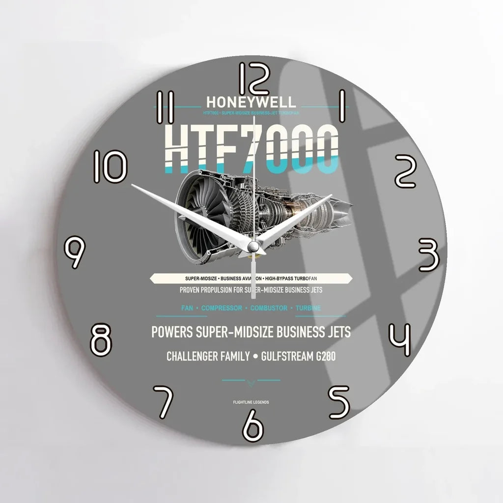 HTF7000 design on gray no frame wall clock