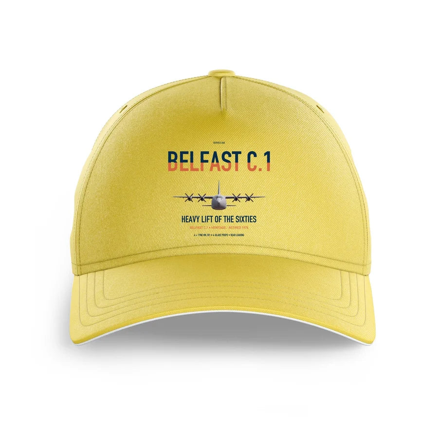 Short Belfast C.1 design on yellow printed hat