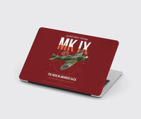 Thumbnail for Supermarine Spitfire Mk IX design on dark red MacBook case