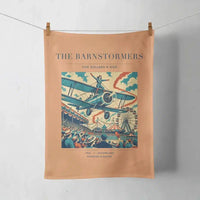Thumbnail for VINTAGE G4017 - The Barnstormers - Designed Towels design on orange
