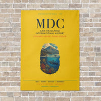 Thumbnail for Sam Ratulangi International Airport MDC vertical canvas print - no frame - yellow background