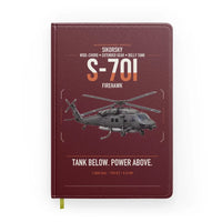 Thumbnail for Sikorsky S-70i FIREHAWK design on dark red notebook