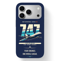 Thumbnail for Boeing 747-400 design on navy blue magsafe iphone case
