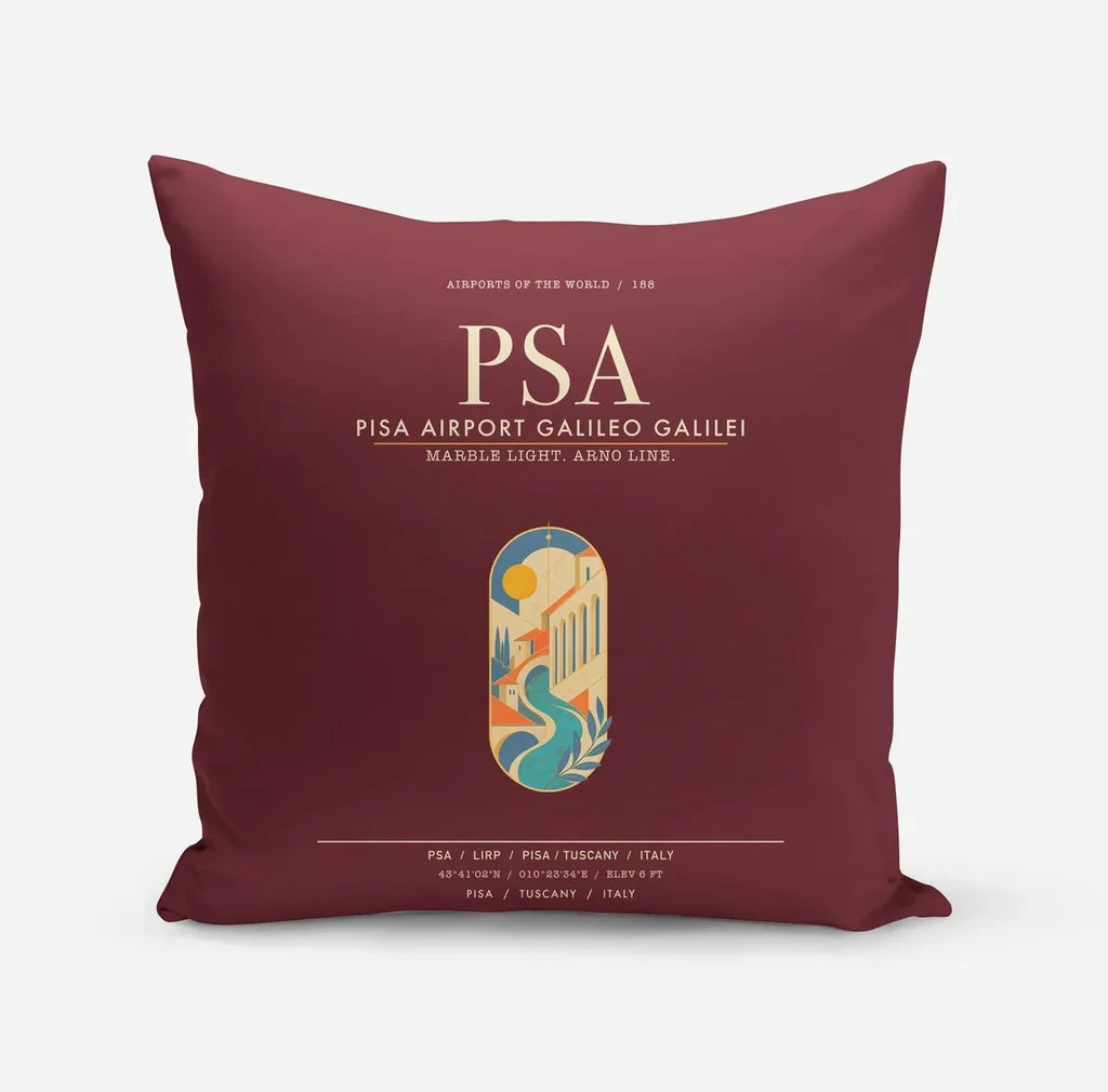 Pisa Airport Galileo Galilei PSA - Dark Red