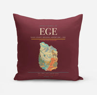 Thumbnail for Eagle County Regional Airport (EGE) design on dark red pillow