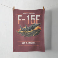 Thumbnail for F-15E Strike Eagle design on dark red towel