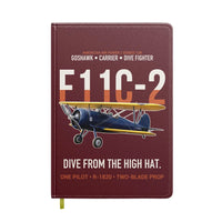 Thumbnail for F11C-2 Goshawk Dive from the High Hat design on dark red notebook