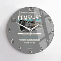 Thumbnail for CFM56-5C design on gray no frame wall clock