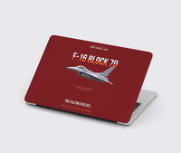 Thumbnail for F-16 Block 70 The Falcon Evolves design on dark red MacBook case