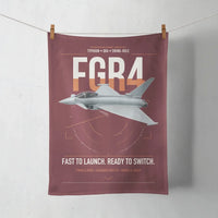Thumbnail for Eurofighter Typhoon FGR4 design on dark red towel