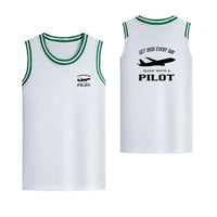 Thumbnail for Get High Every Day Sleep With A Pilot Designed Basketball Style Sports Tank Tops - view 12