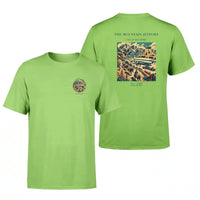 Thumbnail for VINTAGE G4123 - The Mountain Jetport - Double-Side T-Shirt design on lightgreen double side t shirt