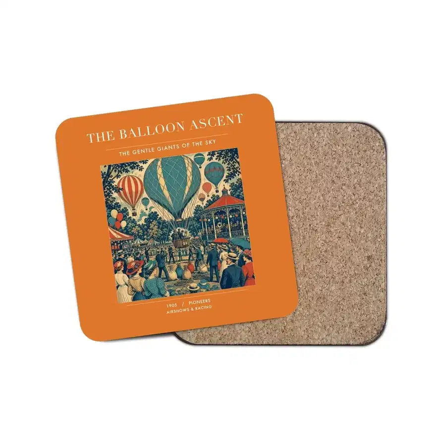 The Balloon Ascent - Designed Coasters design on orange 1-piece
