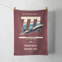Thumbnail for Boeing 777-200ER design on dark red towel