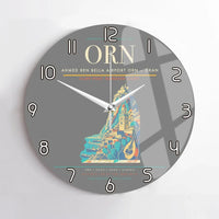Thumbnail for Ahmed Ben Bella Airport (ORN) design on gray no frame wall clock