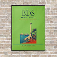 Thumbnail for Brindisi Airport BDS - Canvas Framed - Light Green