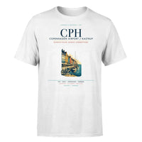 Thumbnail for Copenhagen Airport (CPH) T-Shirt single-side front print in White | copenhagen-cph-airport-double-side-t-shirt