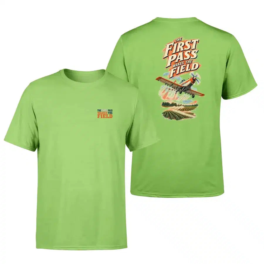 SIGNAL 651 - The First Pass Wakes The Field - Double-Side T-Shirt design on light green double side t shirt