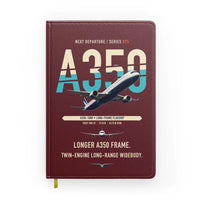 Thumbnail for Airbus A350-1000 design on dark red notebook