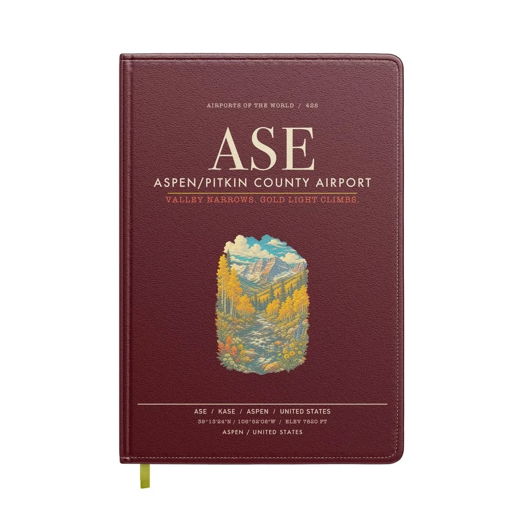 Aspen - Pitkin County Airport ASE - Dark Red