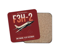 Thumbnail for F3H-2 Demon design on dark red 1 piece coaster
