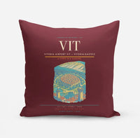 Thumbnail for Vitoria Airport (VIT) design on dark red pillow