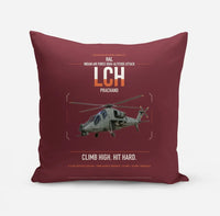 Thumbnail for HAL LCH Prachand design on dark red pillow