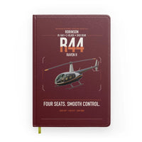 Thumbnail for Robinson R44 Raven II design on dark red notebook