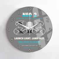 Thumbnail for DJI Neo 2 design on gray no frame wall clock