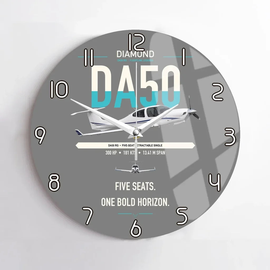 Diamond DA50 RG design on gray no frame wall clock