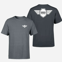 Thumbnail for Born To Fly & Badge Designed Double-Side T-Shirts - view 12