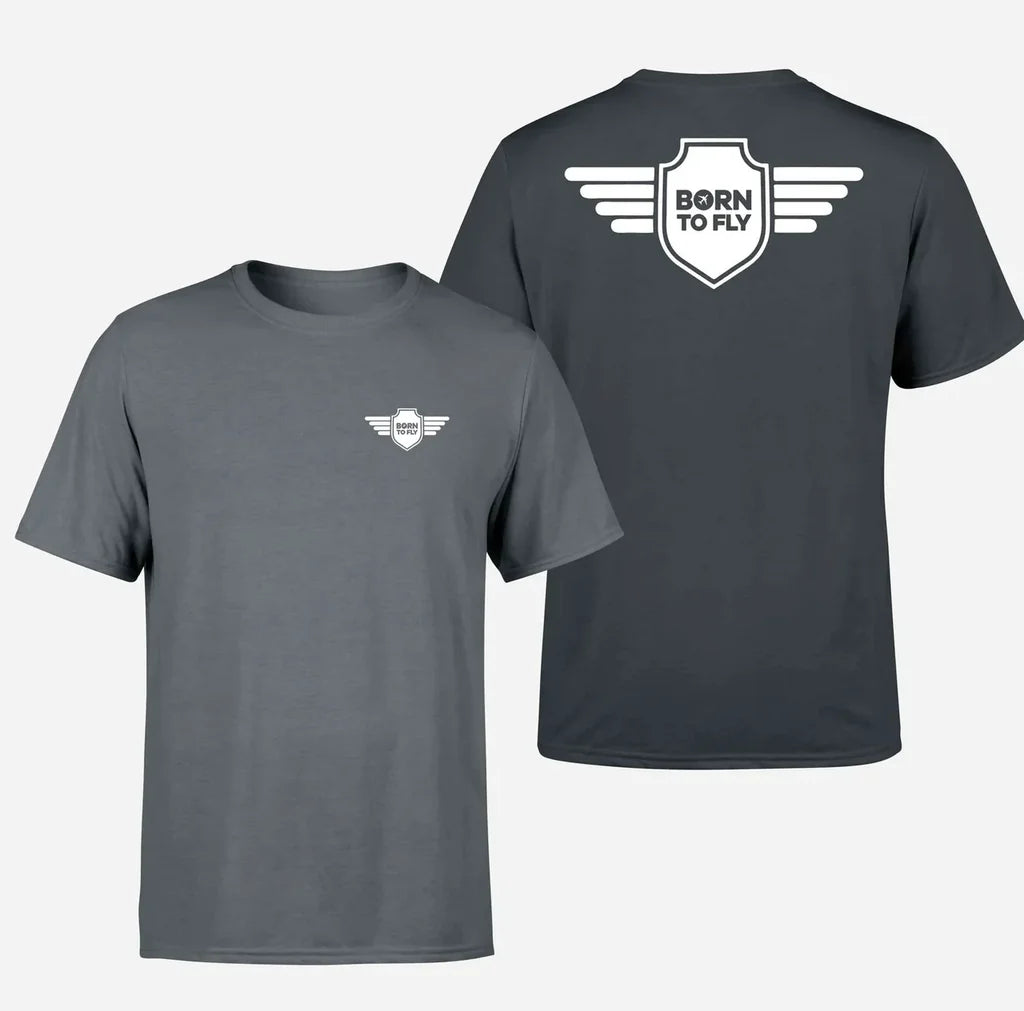 Born To Fly & Badge Designed Double-Side T-Shirts - view 12