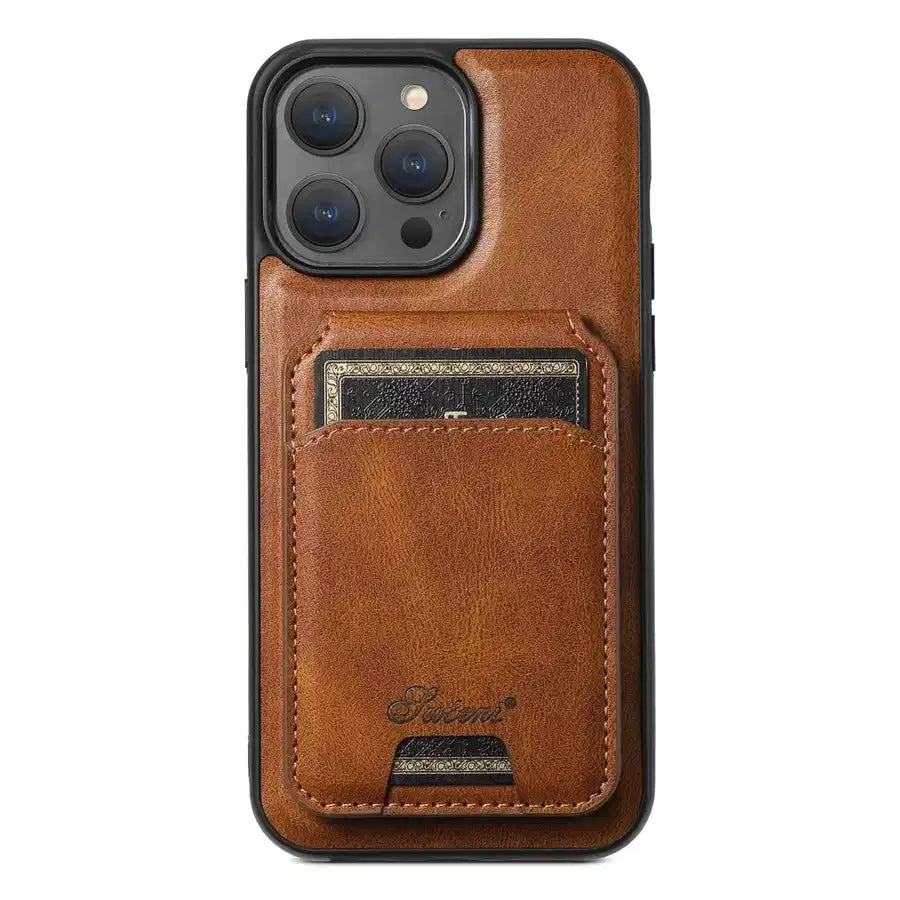 Magnetic Leather iPhone Cases iPhone Case - view 12