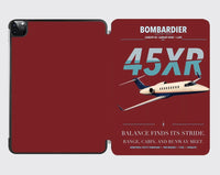 Thumbnail for Bombardier Learjet 45XR design on dark red ipad tablet case