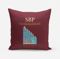 Thumbnail for San Luis Obispo County Regional Airport (SBP) design on dark red pillow