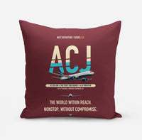 Thumbnail for Airbus ACJ330neo / exact ACJ330-800 design on dark red pillow