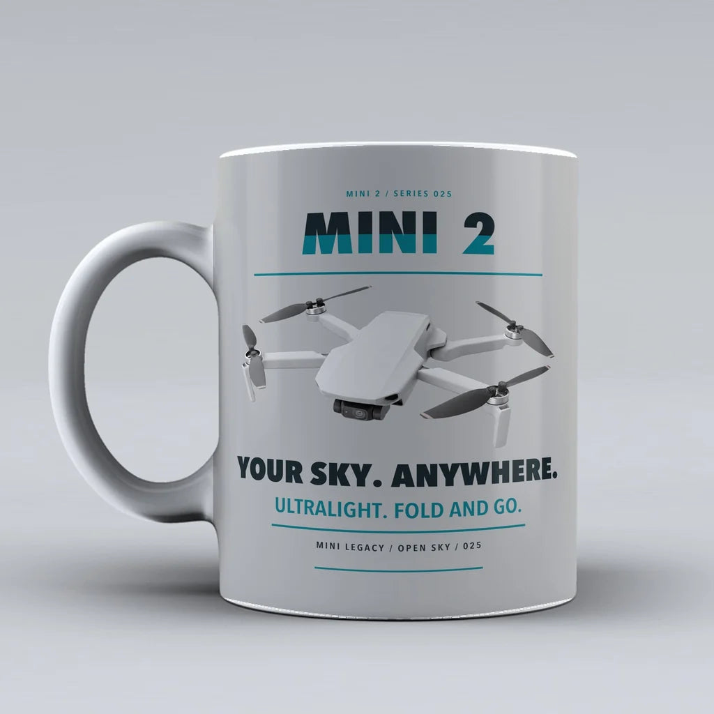 Mini 2 Mug design on light gray dji