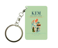 Thumbnail for Kemi-Tornio Airport (KEM) design on light green key chain