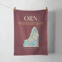 Thumbnail for Ahmed Ben Bella Airport (ORN) design on dark red towel