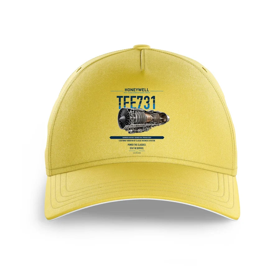 TFE731 design on yellow printed hat