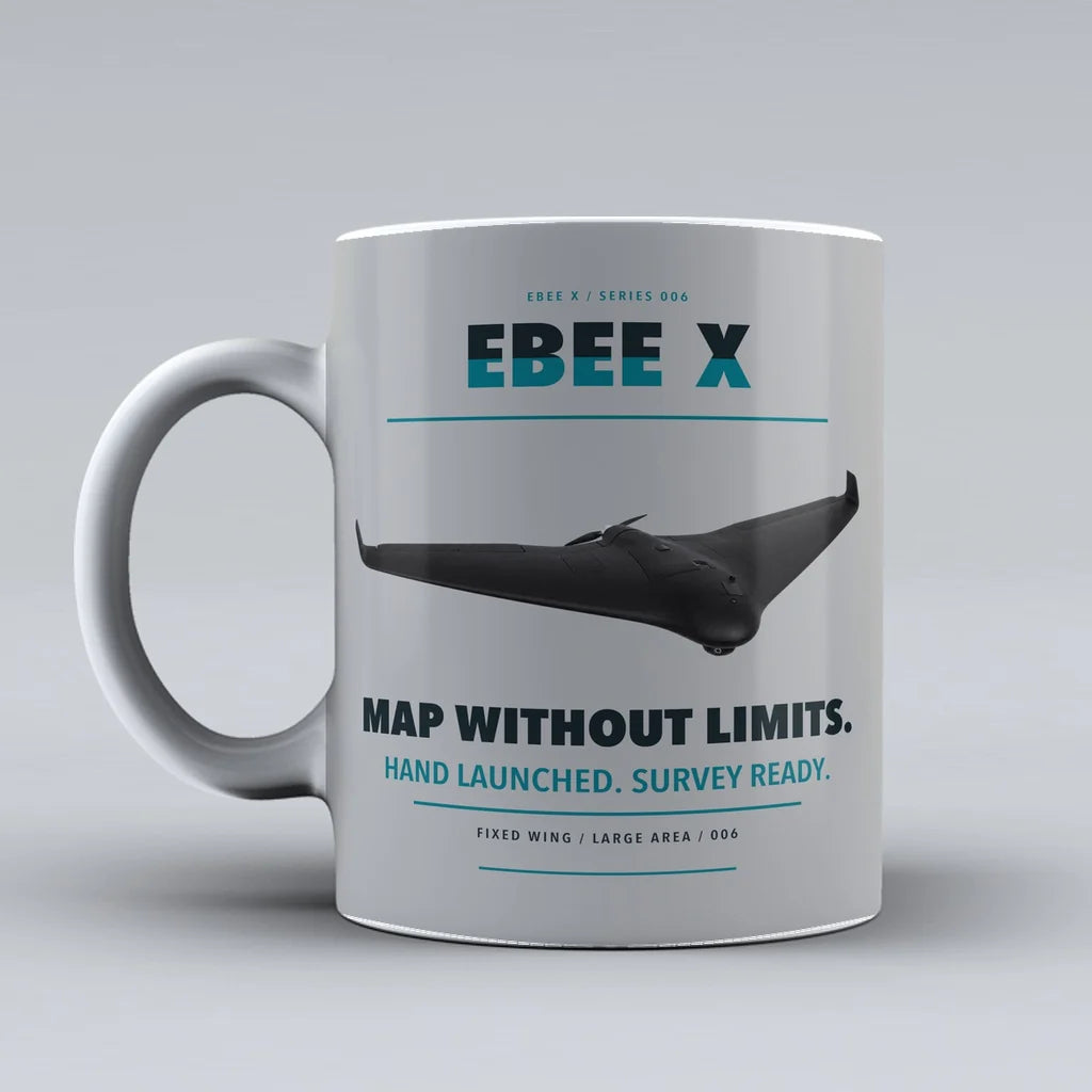 eBee X Mug design on light gray ageagle